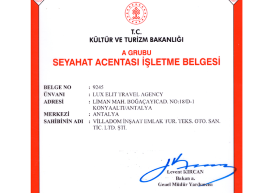Лицензия туристического агентства